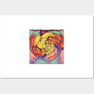 Colorful spiral abstract design Posters and Art